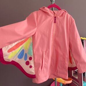 Cat & Jack butterfly waterproof hooded jacket - size 4T